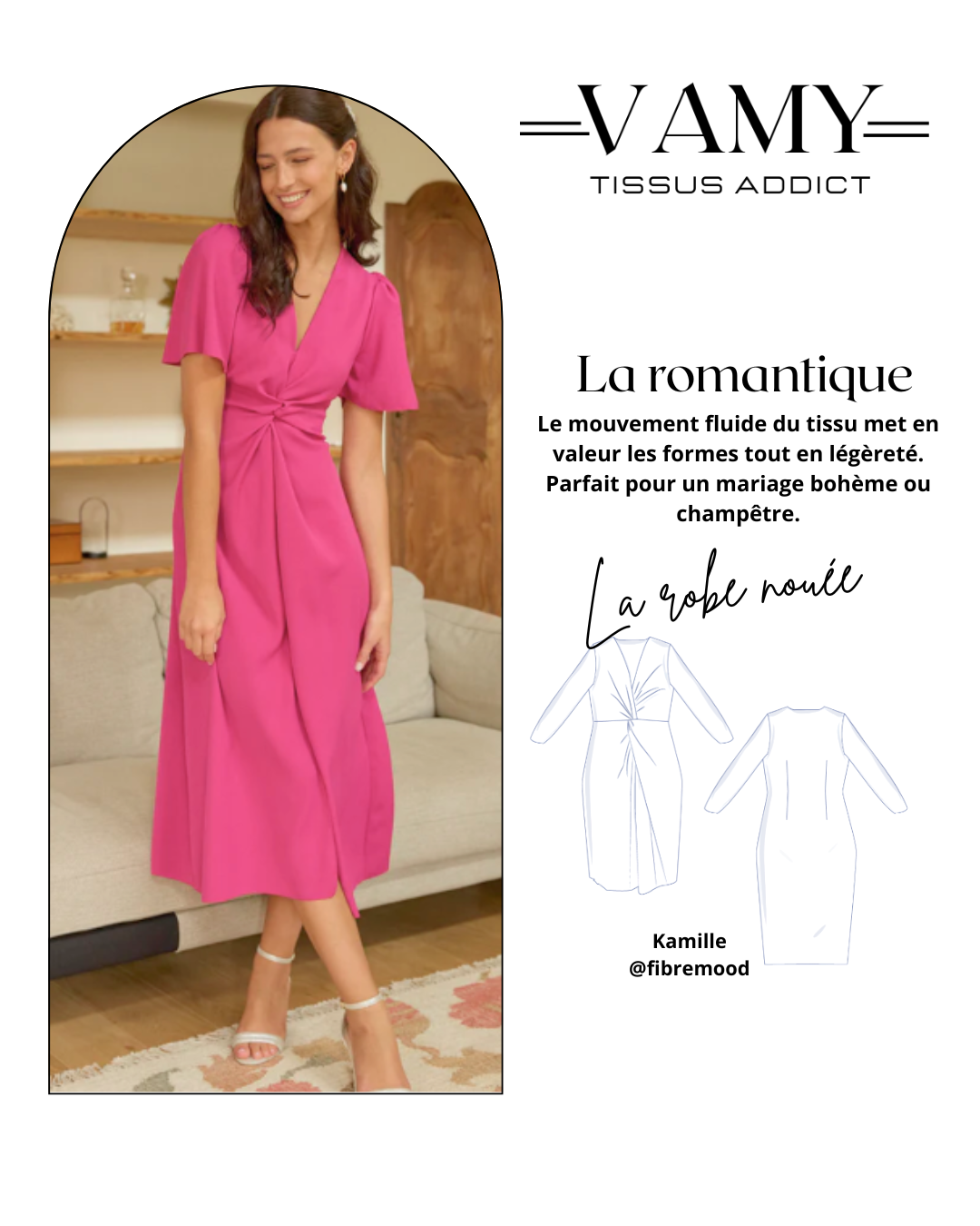 TISSU WONDA ROSE FUSHIA- Viscose