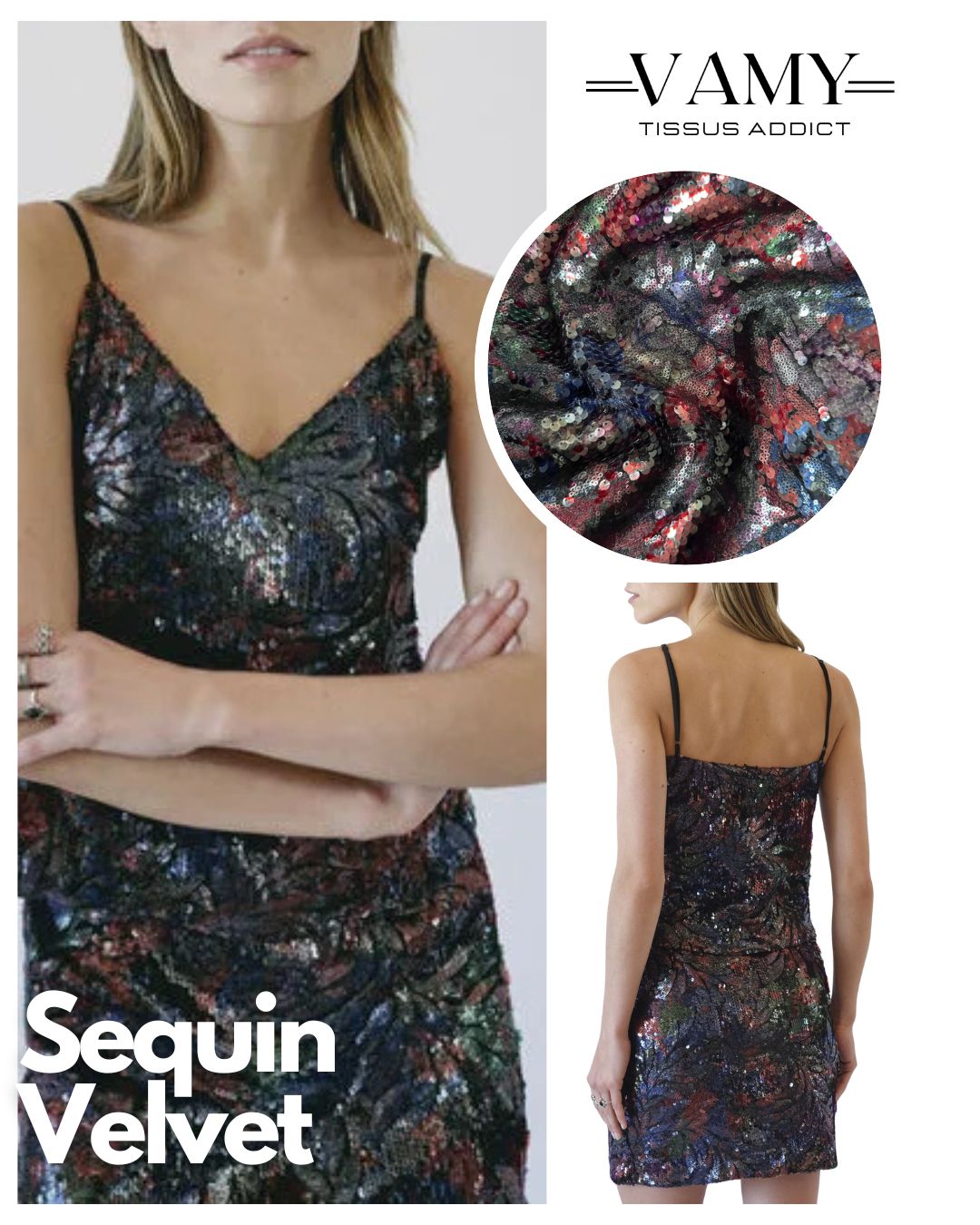SEQUIN VELVET - Sequin multicolor