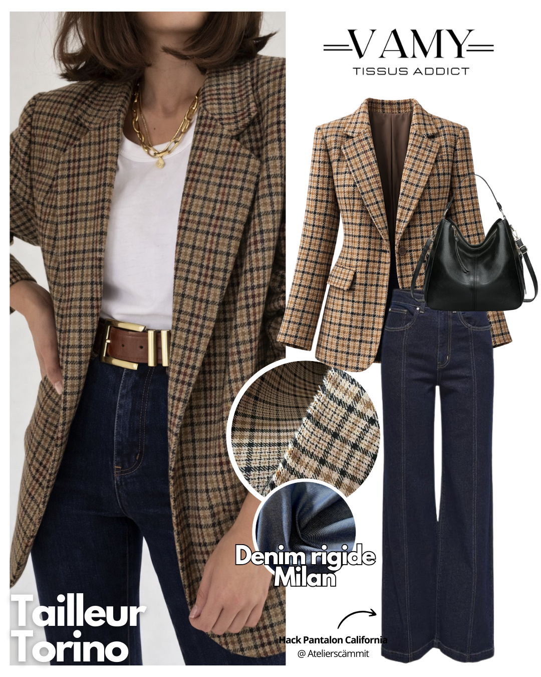TORINO - Tailleur lourd à carreaux - Belle tenue