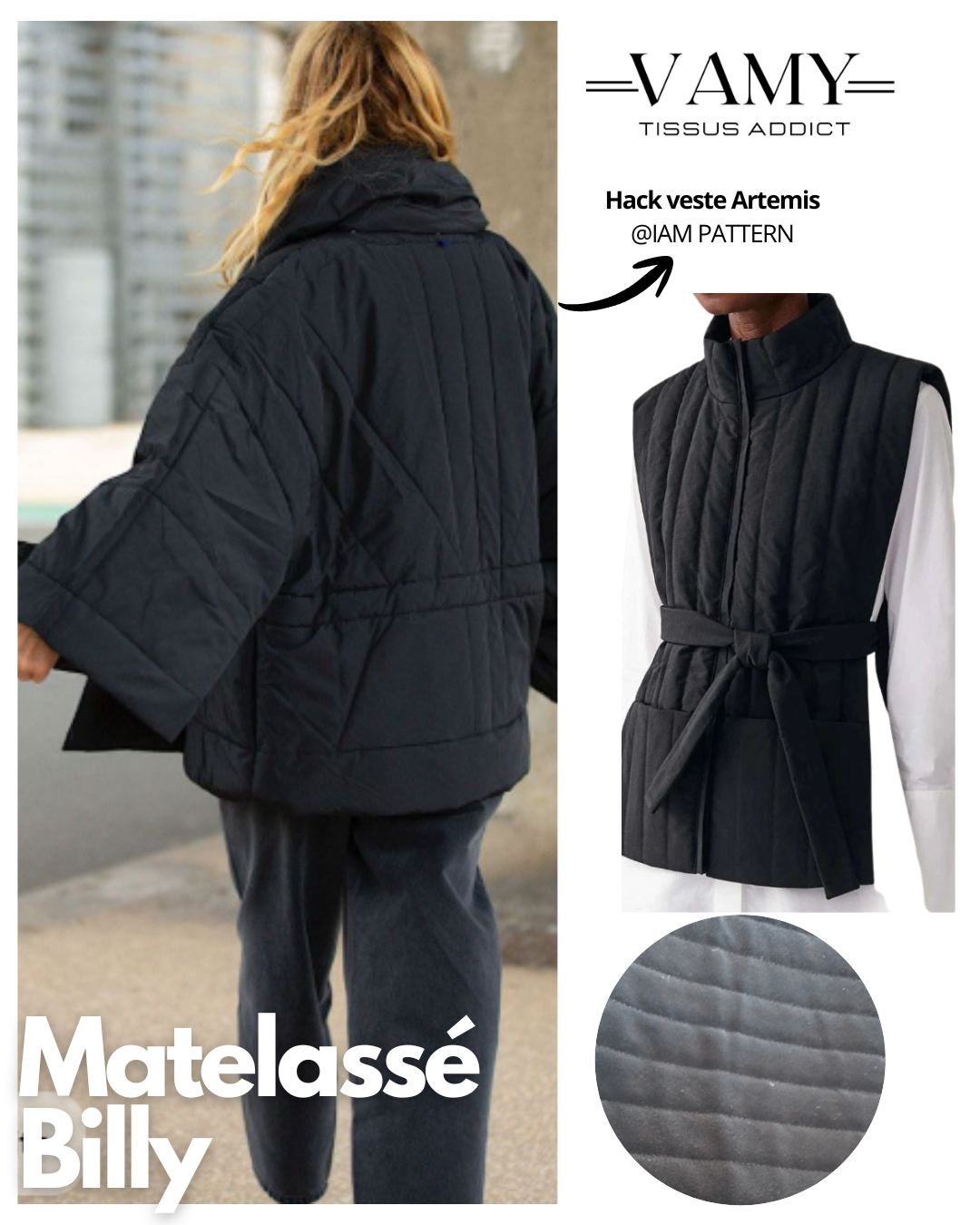 MATELASSE DOUBLE FACE FENTY- Bleu