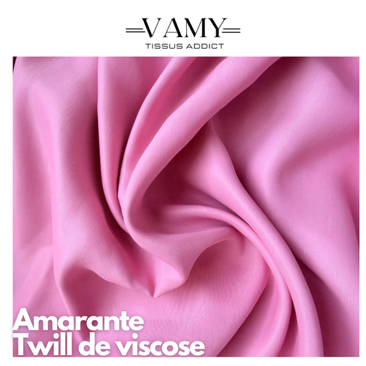 AMARANTE - Twill de Viscose - Rose
