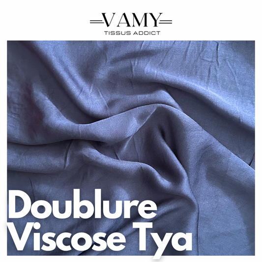 TYA - Doublure viscose bleu