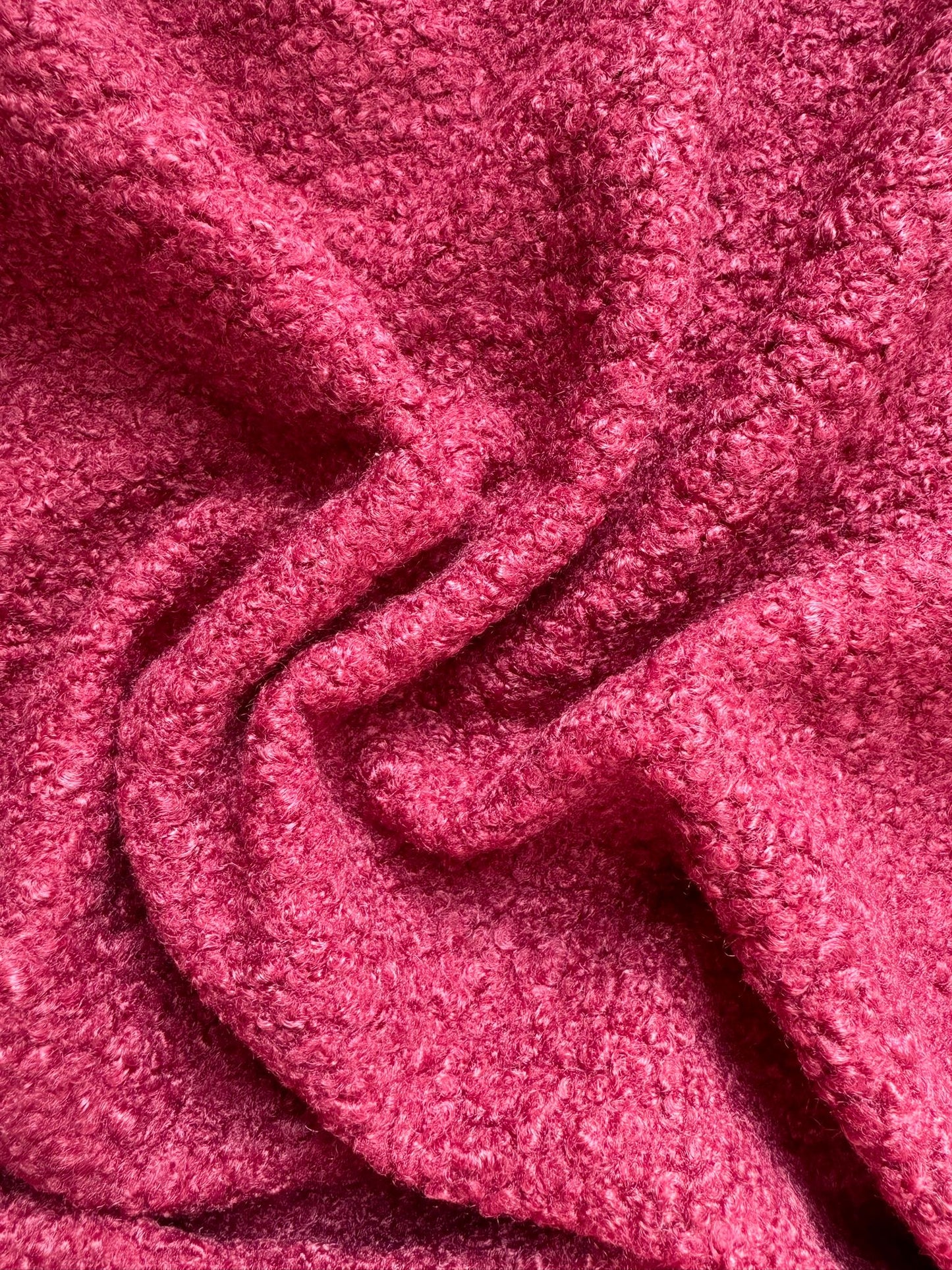 MARRAKECH - Lainage bouclette - bordeaux framboise