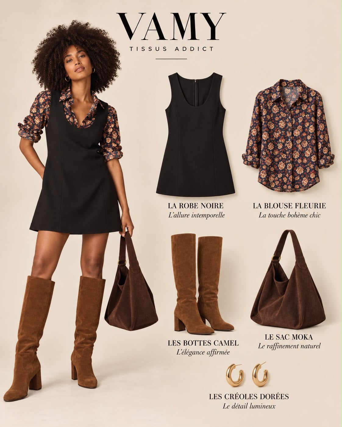 VISCOSE BOHEME - Fleurie fond bleu nuit - Issue prêt-à-porter premium