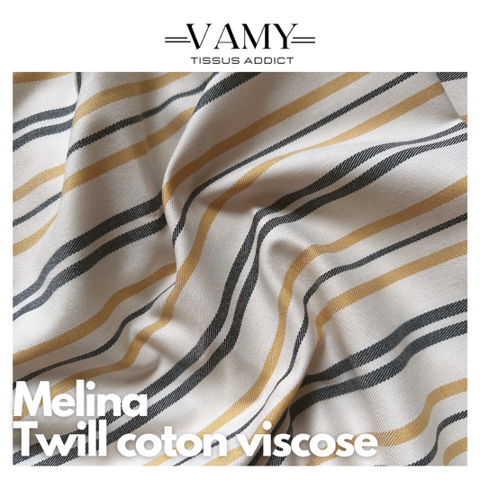 MELINA - Twill de coton & Viscose