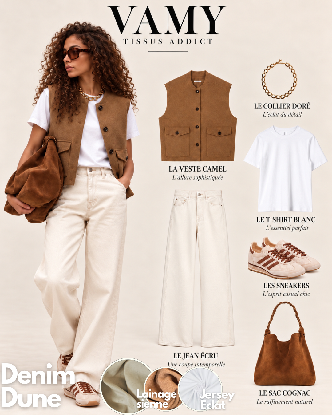 LAINAGE SIENNE – Camel - Premium - Fabriqué en Italie