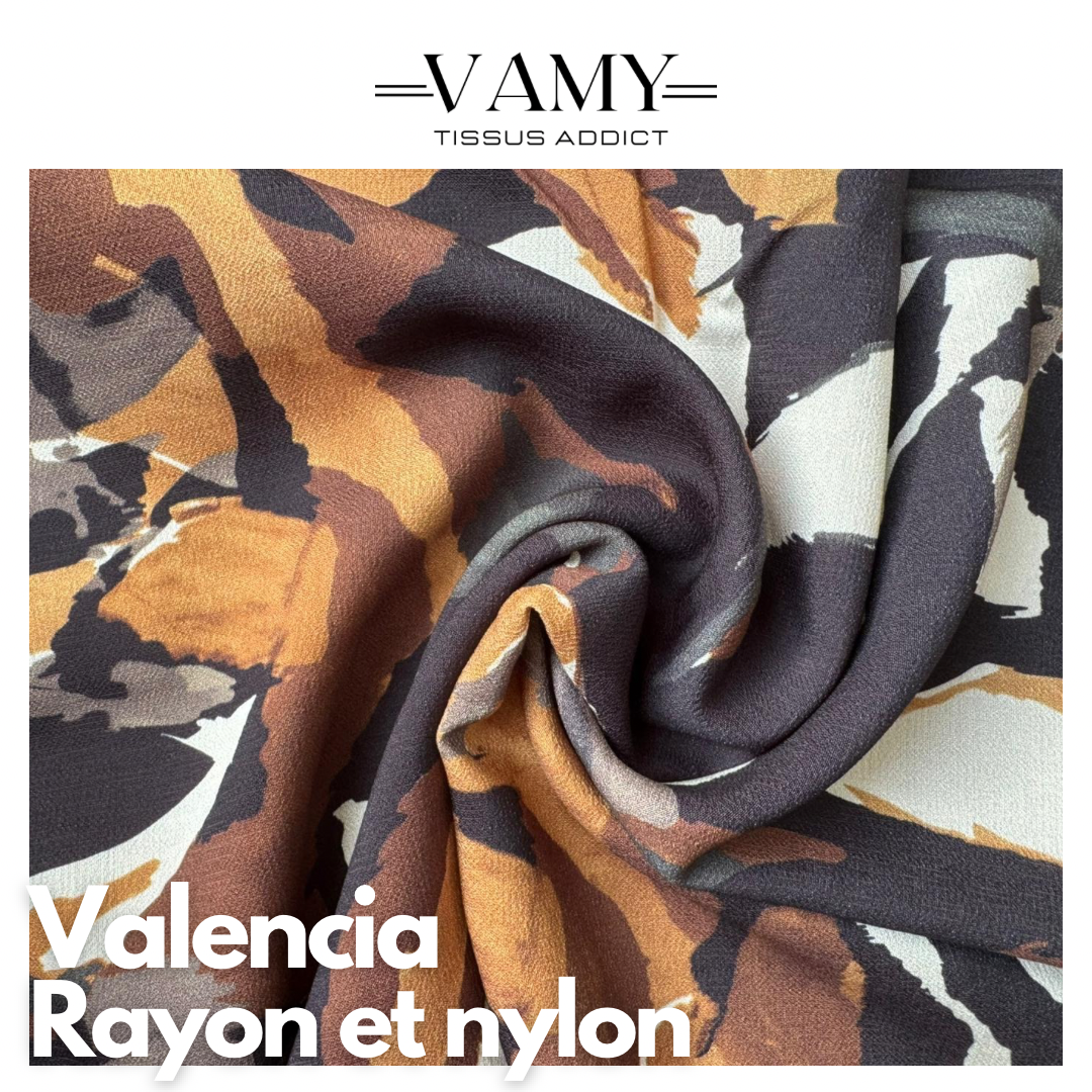 VALENCIA - Rayon et Nylon marron