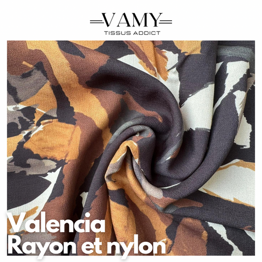 VALENCIA - Rayon et Nylon marron