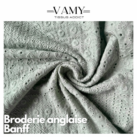 BANFF- Broderie anglaise - vert pastel
