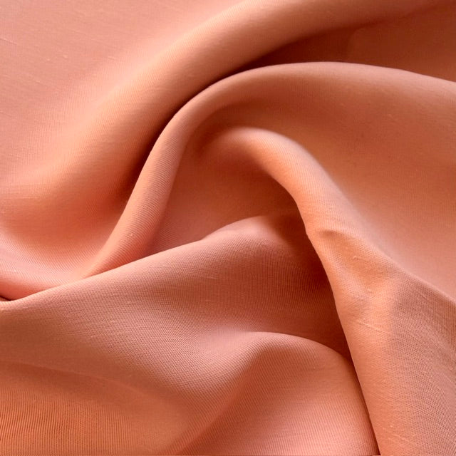 LOTUS - Twill de tencel - Rose saumon -  Issue d'une grande maison