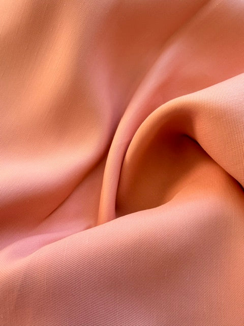 LOTUS - Twill de tencel - Rose saumon -  Issue d'une grande maison