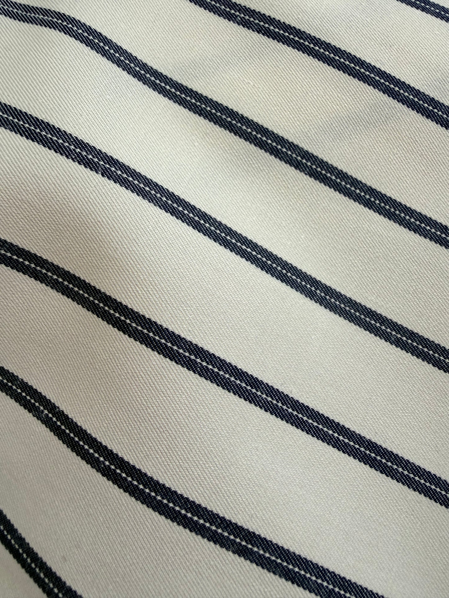 PIVOINE - Twill de Coton (100%) rayé -  Issue d'une grande maison