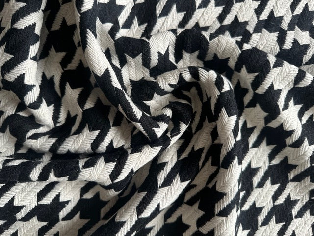 PARIS – Lainage tailleur pied-de-poule structuré – laine cardée, esprit couture (qualité premium)