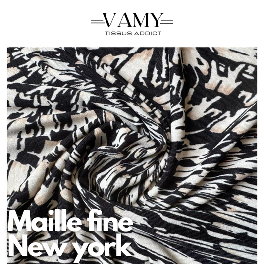 MAILLE FINE NEW YORK - Noir et blanc