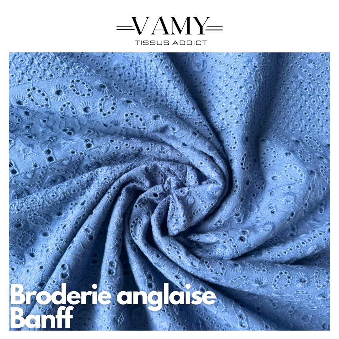 BANFF- Broderie anglaise - bleu