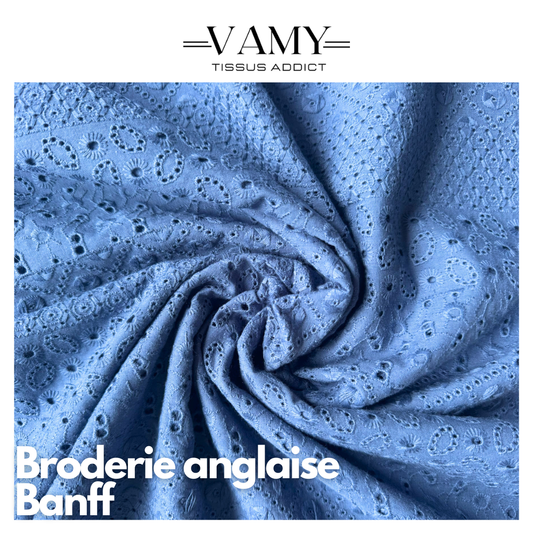 BANFF- Broderie anglaise - bleu