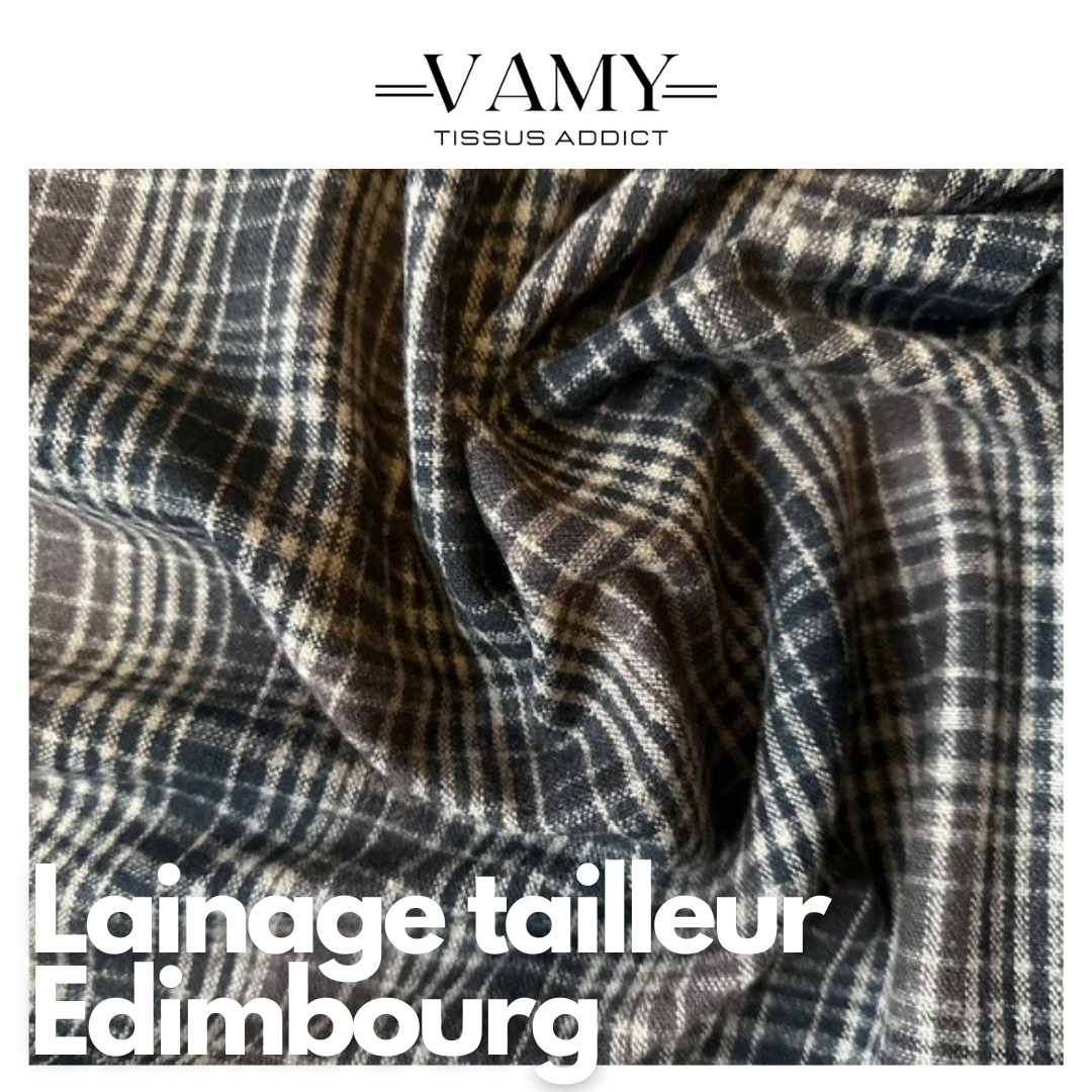 EDIMBOURG - Lainage tailleur à carreaux – main moelleuse avec tenue