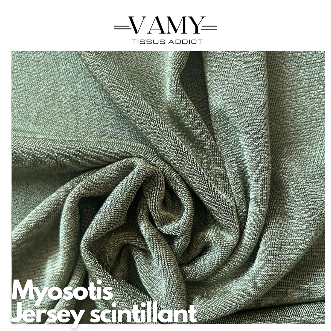 MYOSOTIS - Jersey brillant - vert sauge