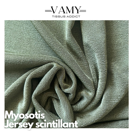 MYOSOTIS - Jersey brillant - vert sauge