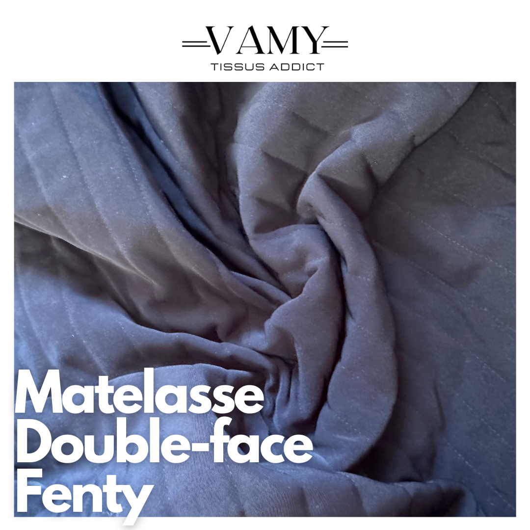 MATELASSE DOUBLE FACE FENTY- Bleu