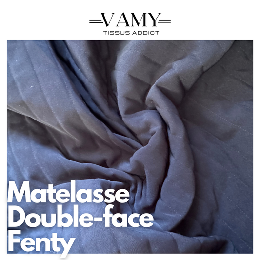 MATELASSE DOUBLE FACE FENTY- Bleu