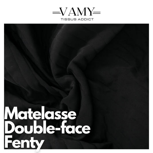 MATELASSE DOUBLE FACE FENTY- Noir