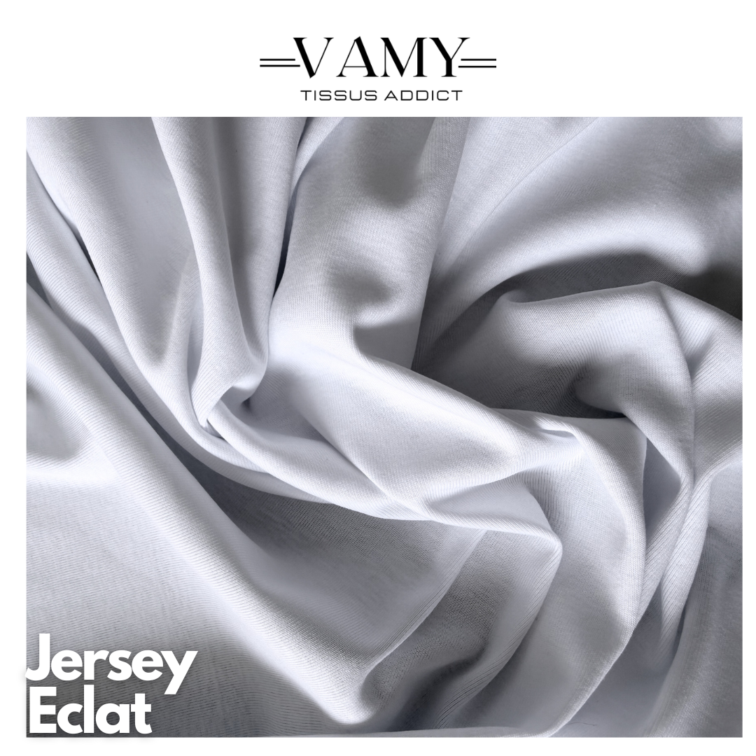 JERSEY COTON  ECLAT - Premium - Coton blanc - Fabriqué en France