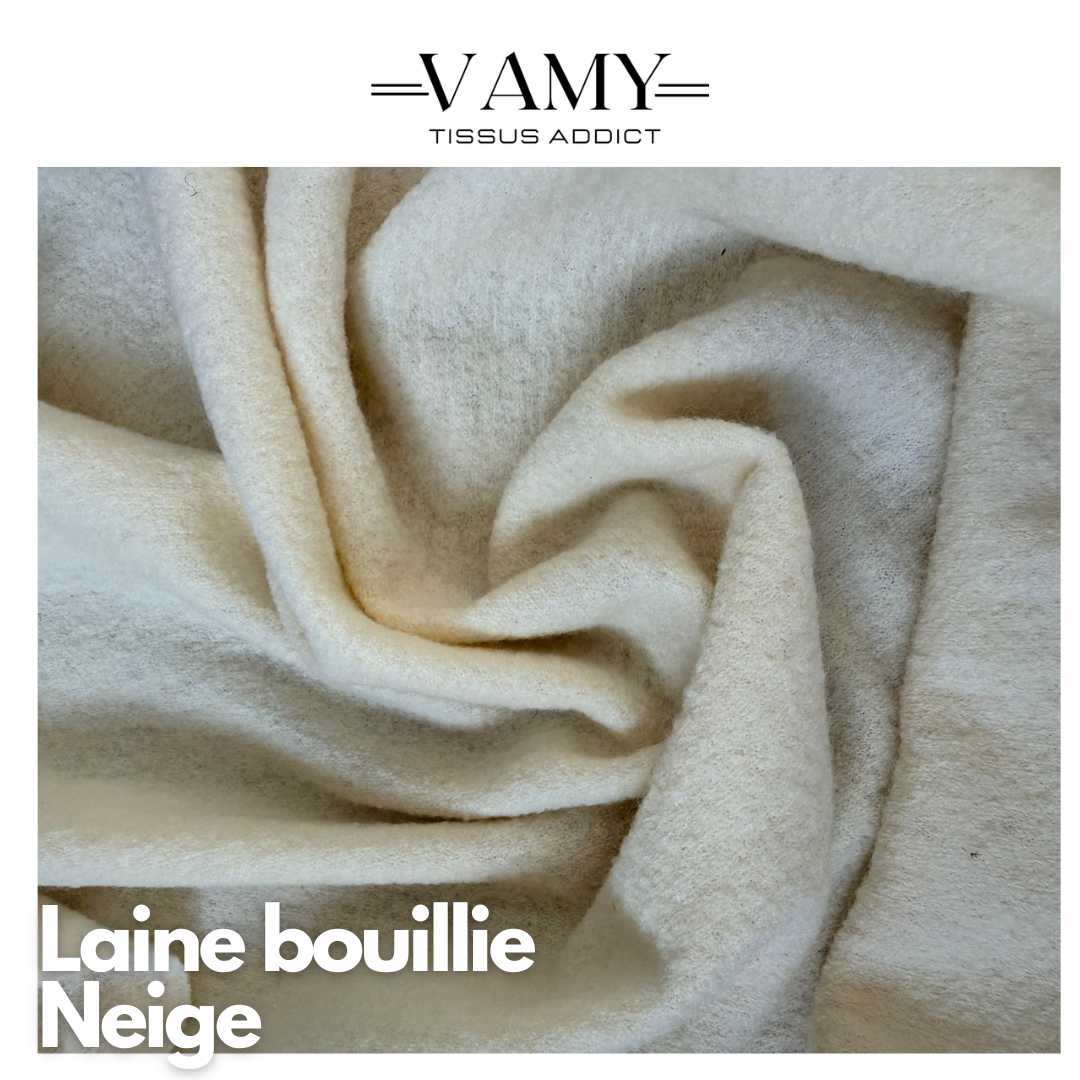 EFFET LAINE BOUILLIE NEIGE – Ivoire - Issue de prêt à porter premium