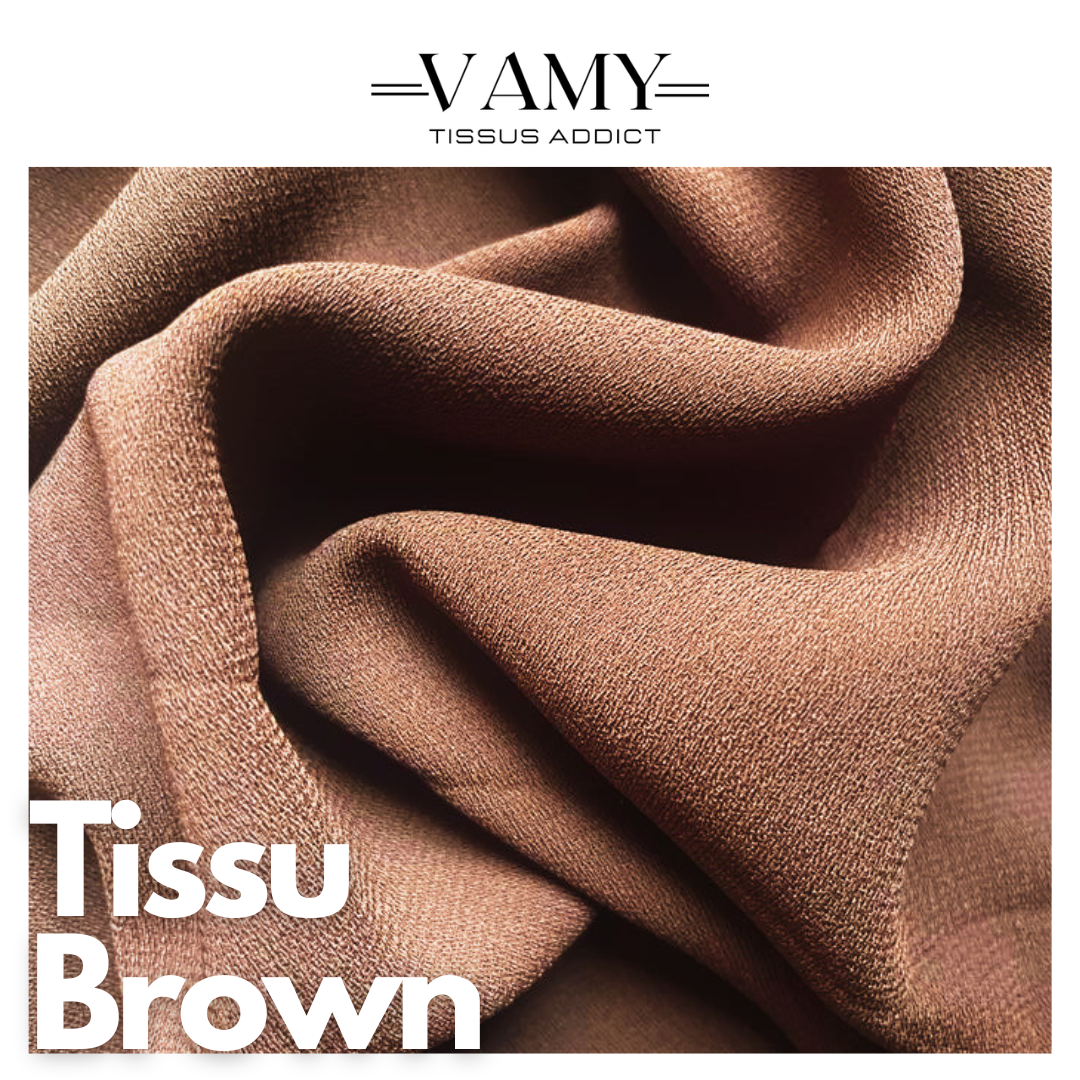 BROWN – Crepe marron chocolat, chic et polyvalent