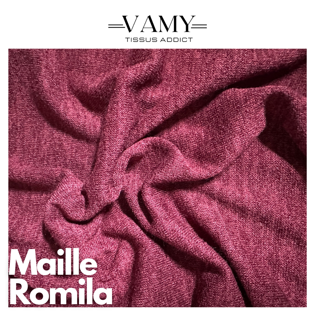 MAILLE ROMILA - Maille bordeaux chinée