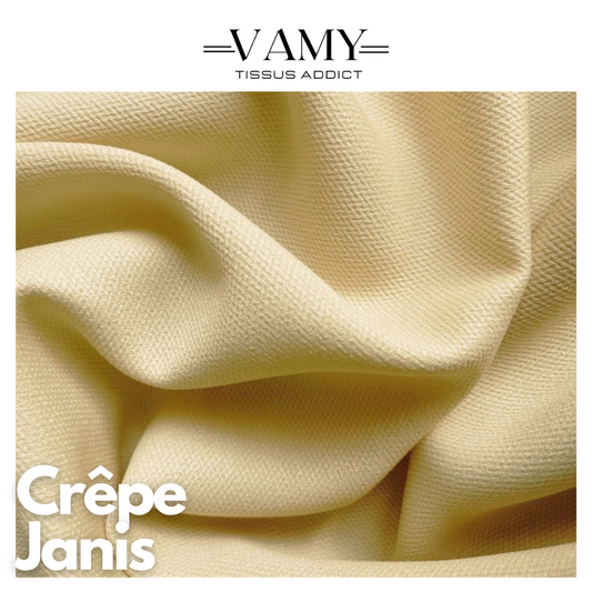 JANIS – Crêpe fluide jaune pâle, chic et moderne