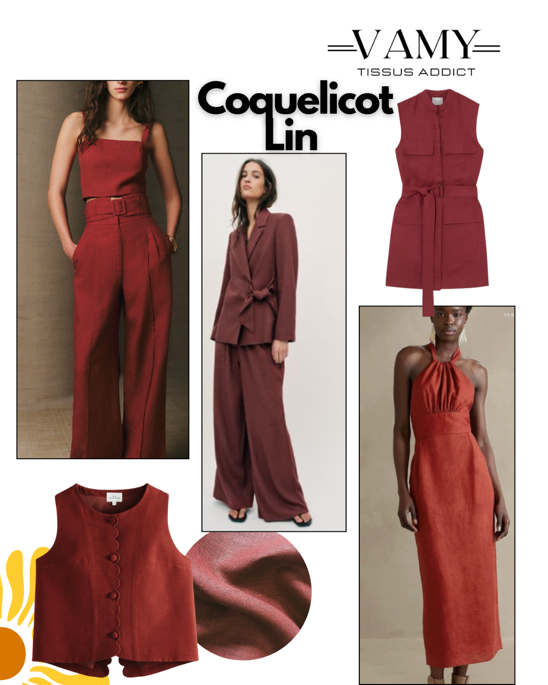 COQUELICOT - Lin (100%) - Terracota - Premium